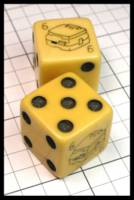 Dice : Dice - 6D - Samsonite Lugage Dice - Dark Ages